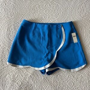 Women's Blue Skort Size 12 Anthropologie Mauve NWT